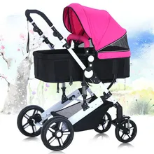 High landscape suspension stroller four wheel two way light folding sit lie baby cart