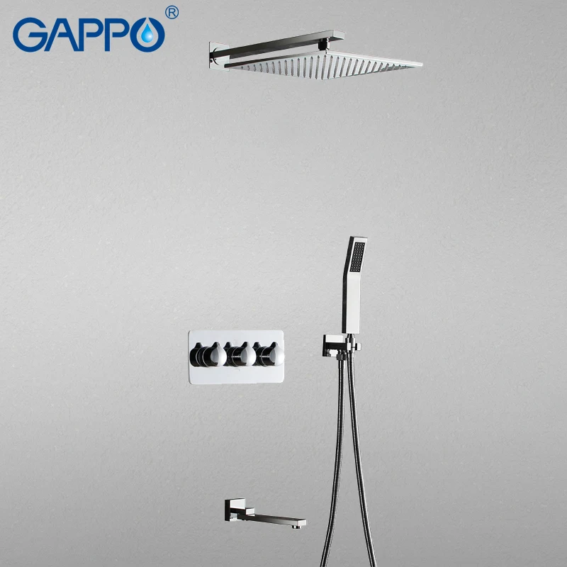 GAPPO смеситель для душа s скрытый смеситель для душа для ванной настенный душ с дождевой насадкой Набор для ванны кран Водопад кран для ванны