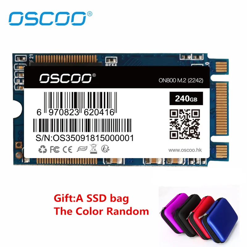 Бесплатная доставка OSCOO 22*42 мм NGFF SSD 120 ГБ 240 SATA III 6 ГБ/сек. Internal Solid State диск для