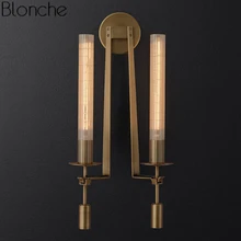 Vintage Black Bronze Iron Wall Lamp Led Retro Glass Wall Sconce Mirror Light Fixtures for Bathroom Loft Industrial Home Decor classic bronze led bathroom mirror light arandelas vintage wall lamp lights for home bathroom wall sconce free shipping