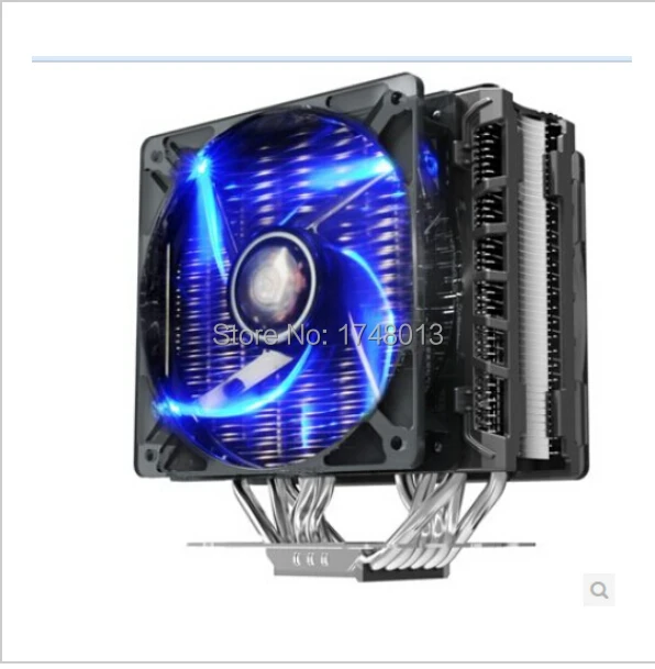 4 pin pccooler S123E for AMD/INTEL platform CPU radiator double 12 cm smart blue fan  cpu fan cpu cooler fan free shipping