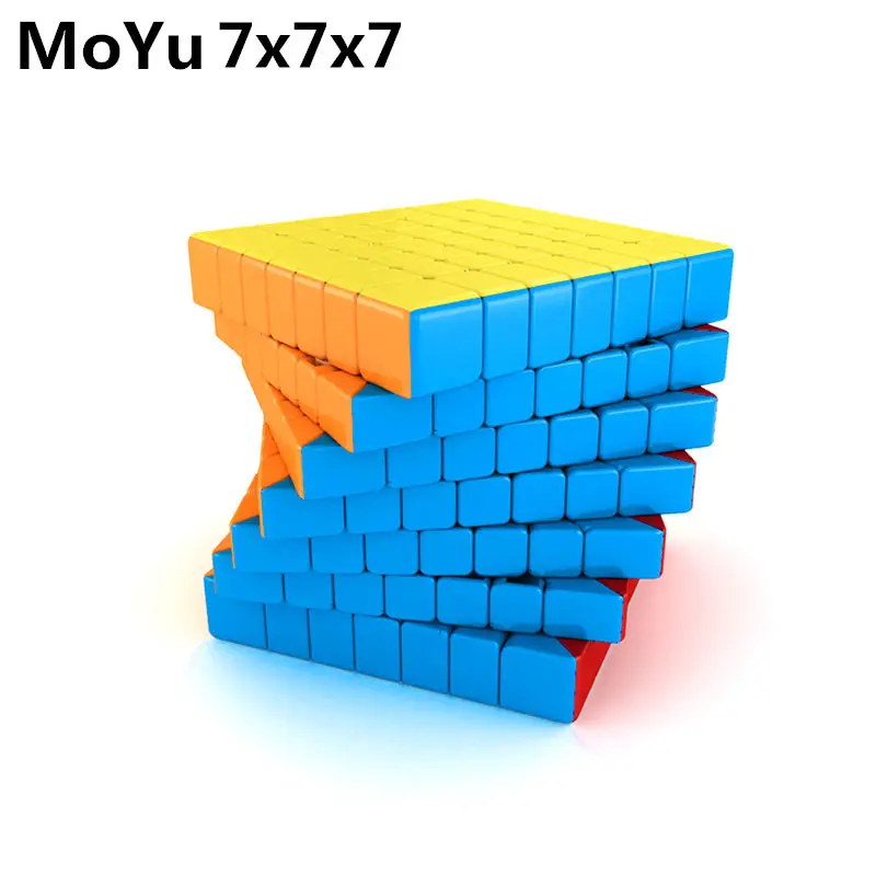 MoYu Cubing класс Meilong 7x7x7 магический скоростной Куб Профессиональный Stickerless головоломка часы-кольцо с крышкой игрушки для детей Cubo Magico