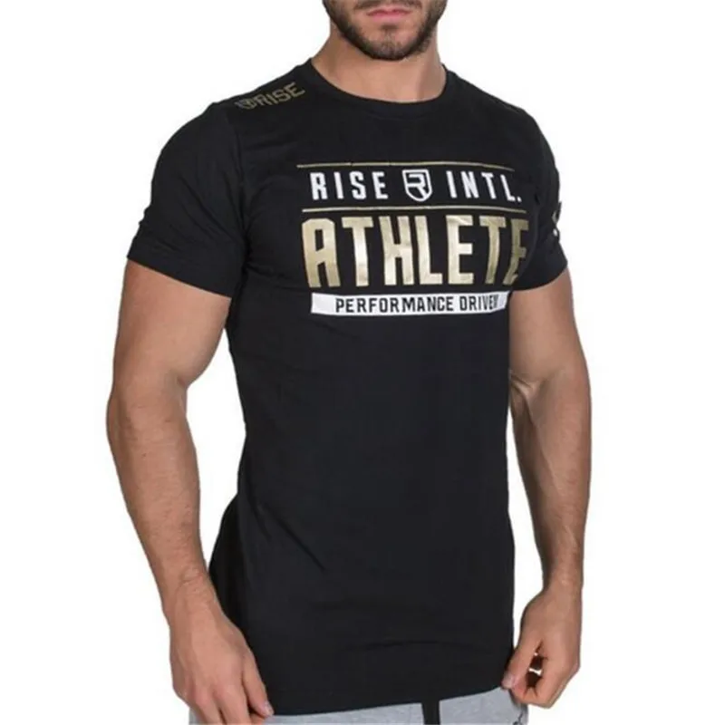 2017 New Fashion Men's T Shirts Tops Crossfitsmuscle Casual Printing