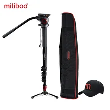 Miliboo MTT705A Алюминий Портативный жидкости голову Камера монопод для видеокамеры/DSLR стенд Профессиональное видео штатив 72 «Максимальная высота