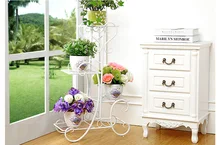 50*26*80cm big size european balcony fower pots shelf garden flower stands holder flower pergolas metal iron flower shelf