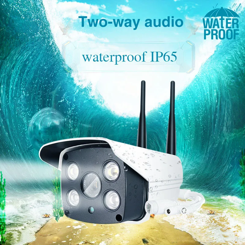 

Outdoor Security Camera 720P Two-Way Audio WIFI IP67 Waterproof Surveillance Onvif Camera Color Night Vision Motion Detection