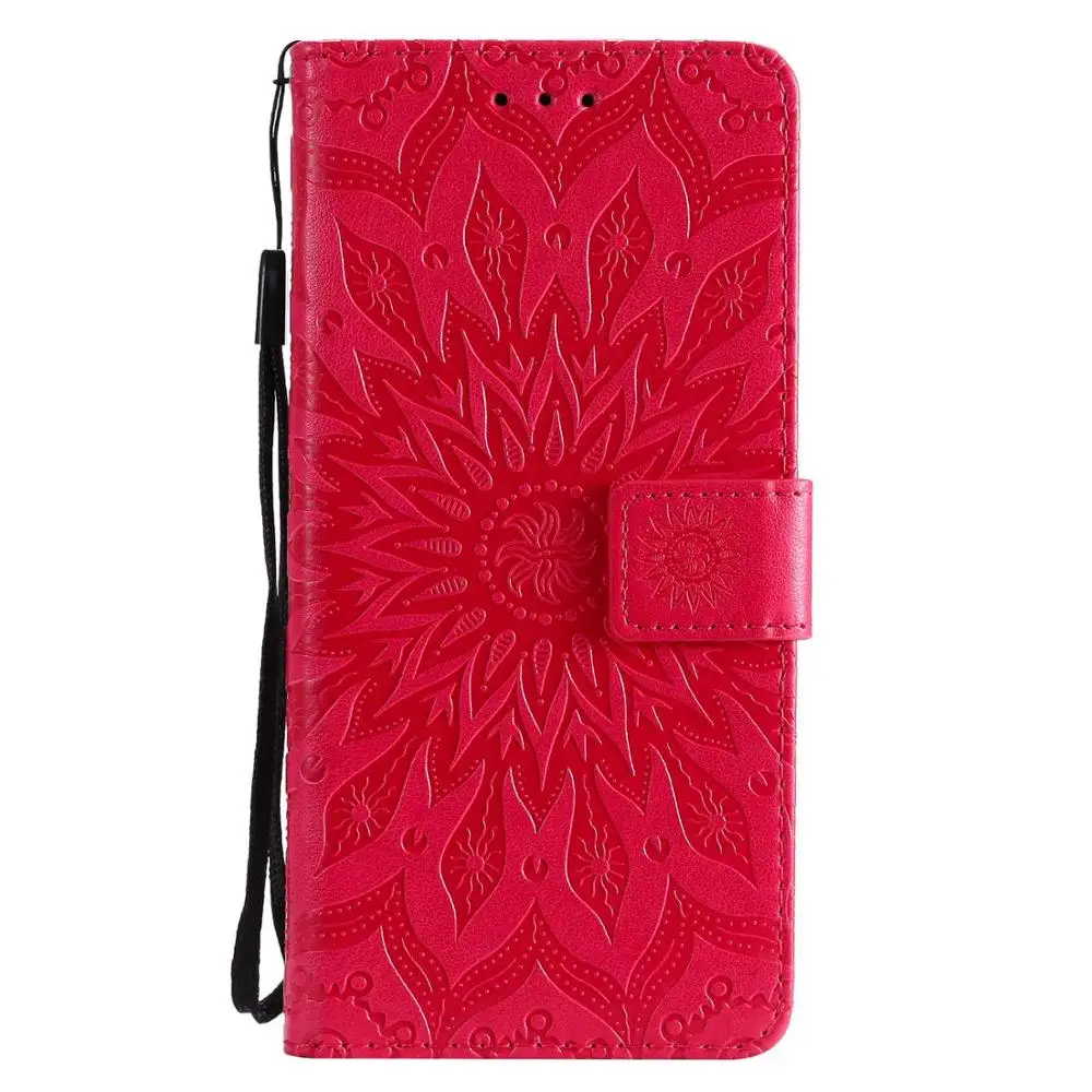 Красный Huawei Y7 чехол huawei Y7 крышка на Fundas huawei y-7 Y7 Prime Pro Y6 Y5 с рисунком "Подсолнух" чехол для телефона чехол s - Цвет: Красный