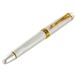 Jinhao Luxury M перьевая ручка 18KGP (кривое серебро)