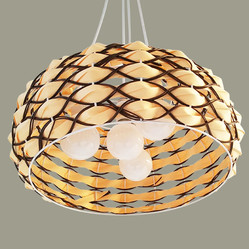 

Hemp Pendant Lights personality creative ball rattan bird nest lamp rattan Nordic restaurant lamps LU630 ZL42
