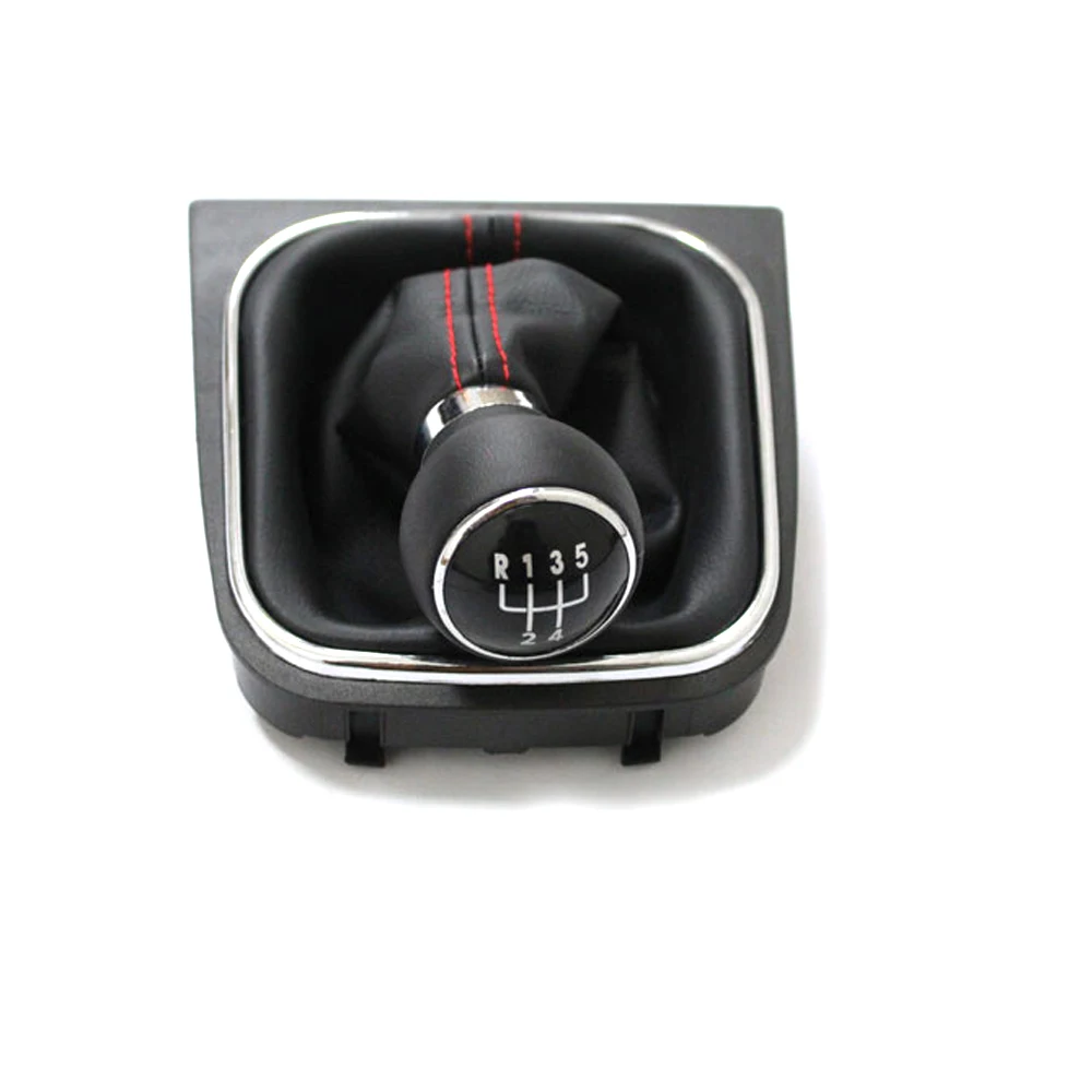 

For VW Volkswagen GOLF 6 VI MK6 Jetta 5 Mk5 1KD711113A Red line 5 6 Speed Gear Leather shifter knob cover gear lever CNWAGNER