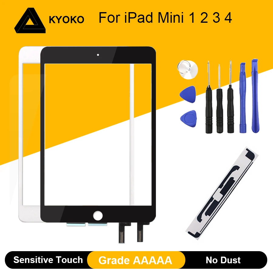 

AAAAA Touch Screen For iPad Mini 1 2 3 4 Mini1 Mini2 Mini3 Mini4 Digitizer Sensor Touch Glass Panel Without Home Button IC