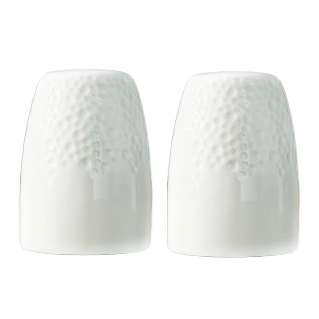 2x White Ceramic Toothpick Box Holder Case Premium Craft Toothpick Dispensein Bottles, Jars