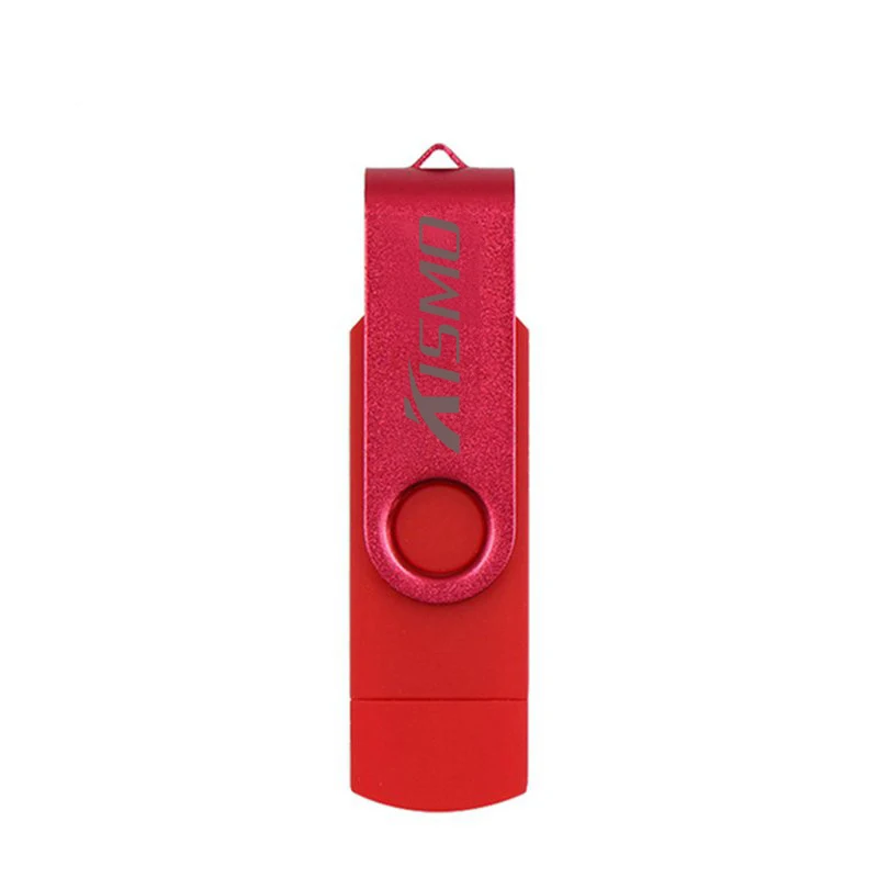 Kismo красочные USB карта памяти OTG флеш-накопитель 8 Гб оперативной памяти, 16 Гб встроенной памяти, 32 Гб 64 ГБ USB флэш-накопитель подарочной карты памяти memory stick для все микро-usb для устройств на аndroid устройства - Цвет: Красный