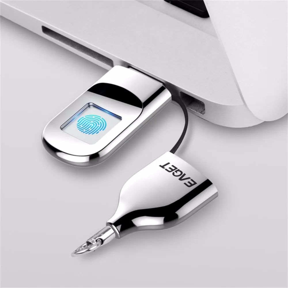 

EAGET USB Flash Drive 32GB 64GB Pendrive USB 2.0 Recognition Fingerprint Encryption Flash Disk USB Memory Stick Mini Pen Drive