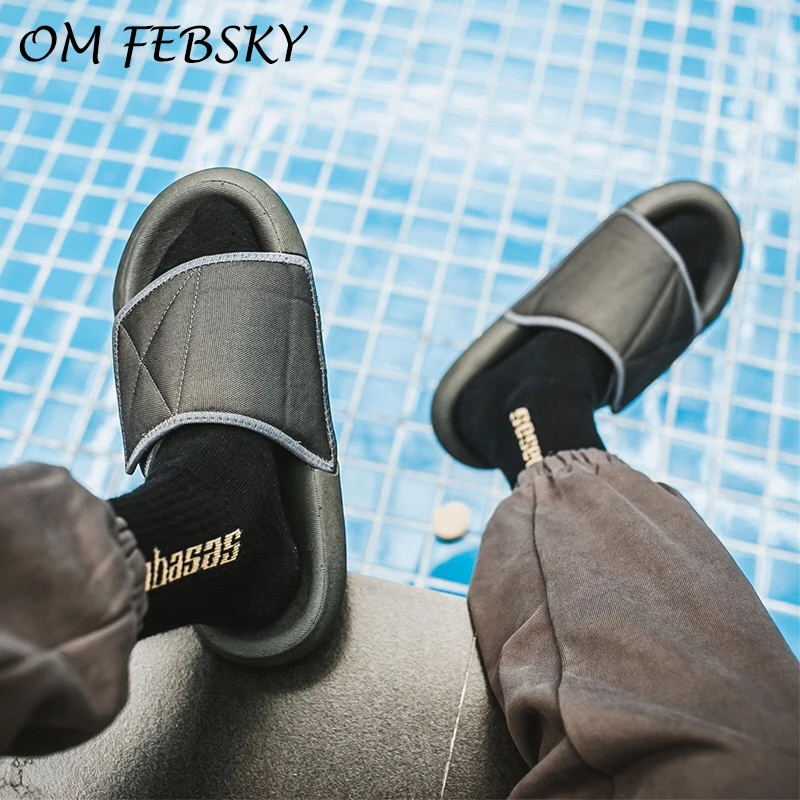 

Shoes Men Slippers Fashion 2019 Funny Flat Shoes Soft Bread Beach Sandals Casual Home Outdoors Couples Women Unisex Comfortable