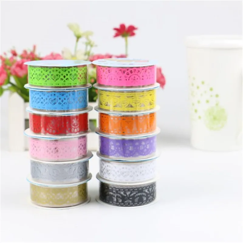 1 шт. ленты DIY ажурный узор живопись бумага маскирующая лента декоративные клейкие ленты Канцелярские принадлежности для скрапбукинга