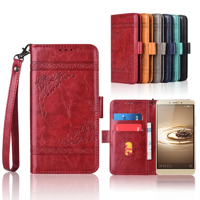 

Newest Wallet case for Tecno Phantom 6 Plus Flip case with Strap100% special PU leather embossing flower cover case