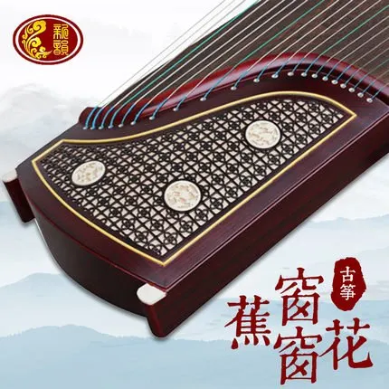 Профессиональный 21 струнный китайский zither fortune paulownia твердой древесины гуженг твердой древесины гравировки ремесла Гу Чжэн зитер - Цвет: model 1