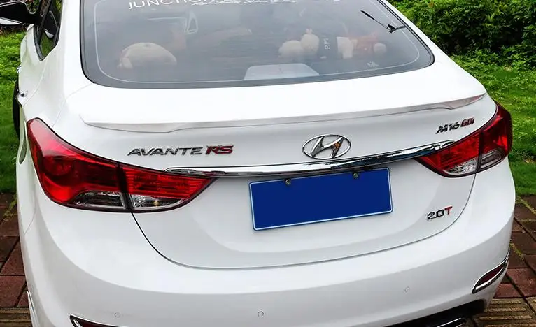 

Primer grey unpainted ABS Car rear trunk Spoiler Wing For Hyundai Avante Elantra 2012-2015, no drilling needed