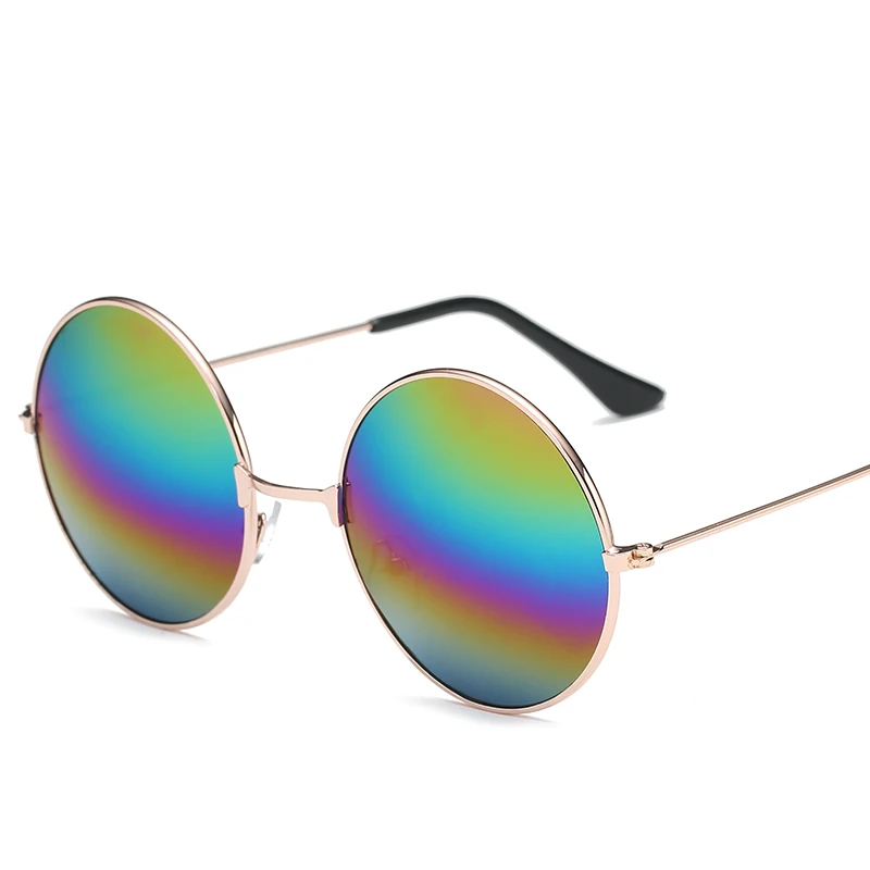 Round Sunglasses Gold Frame Sun Glasses For Men Ladies Designer Retro Eyeglasses Oculos de Sol Brand Vintage Women - Цвет оправы: 13