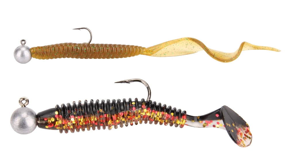 RoseWood 4pcsLot Weedless Jig Ball Hook, 5g7g10g14g Worm Shad Jig Head Barbed Fishing Hooks Lures Bait  (4)
