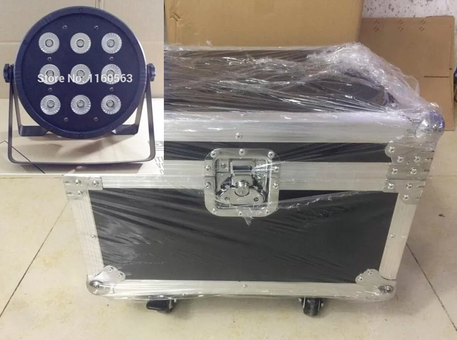 

6pcs 9x12W With flightcase DJ Disco Lighting Par Led RGBW Stage Par Light DMX Controller Party Disco Bar Strobe Dimming Effect
