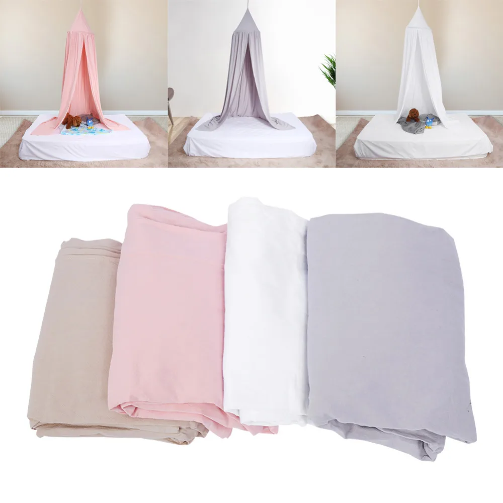

Cotton 6 Colors Dome Mosquito Net Princess Kids Baby Insect Bed Canopy Netting Round Mosquito Nets Curtain for Bedding