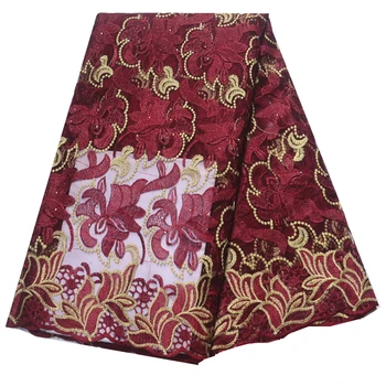

nigerian lace fabrics wine african lace fabric 2019 high quality french lace fabric african fabric wholesale price