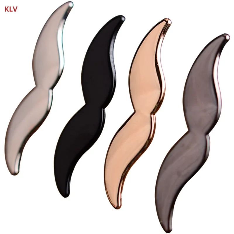 

KLV Men Wedding Business Suit Tie Moustache Decor Tie Bars Pin Clasp Gift Accessories