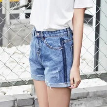 Повседневные женские обтягивающие джинсы со средней талией; джинсовые шорты с манжетами; брюки джинсовые шорты; Летние фактурные карманы; большие размеры; женские шорты