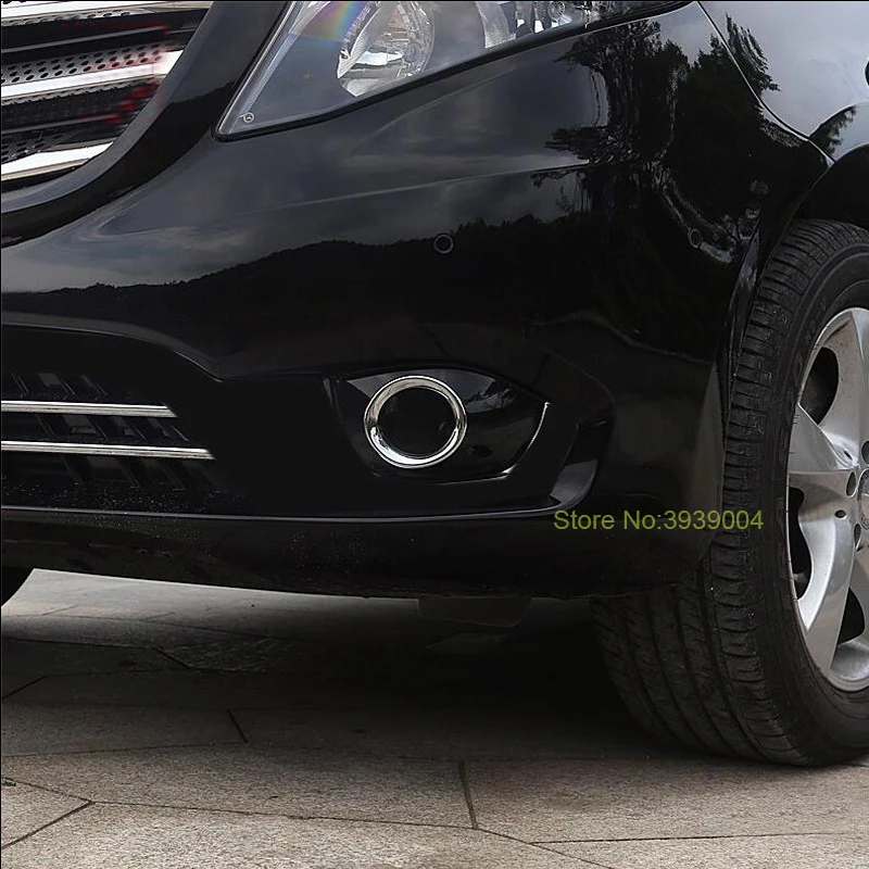 Для Mercedes Benz Vito 2 шт передняя противотуманная фара Крышка лампы отделка ABS хром автомобильный Стайлинг авто аксессуары