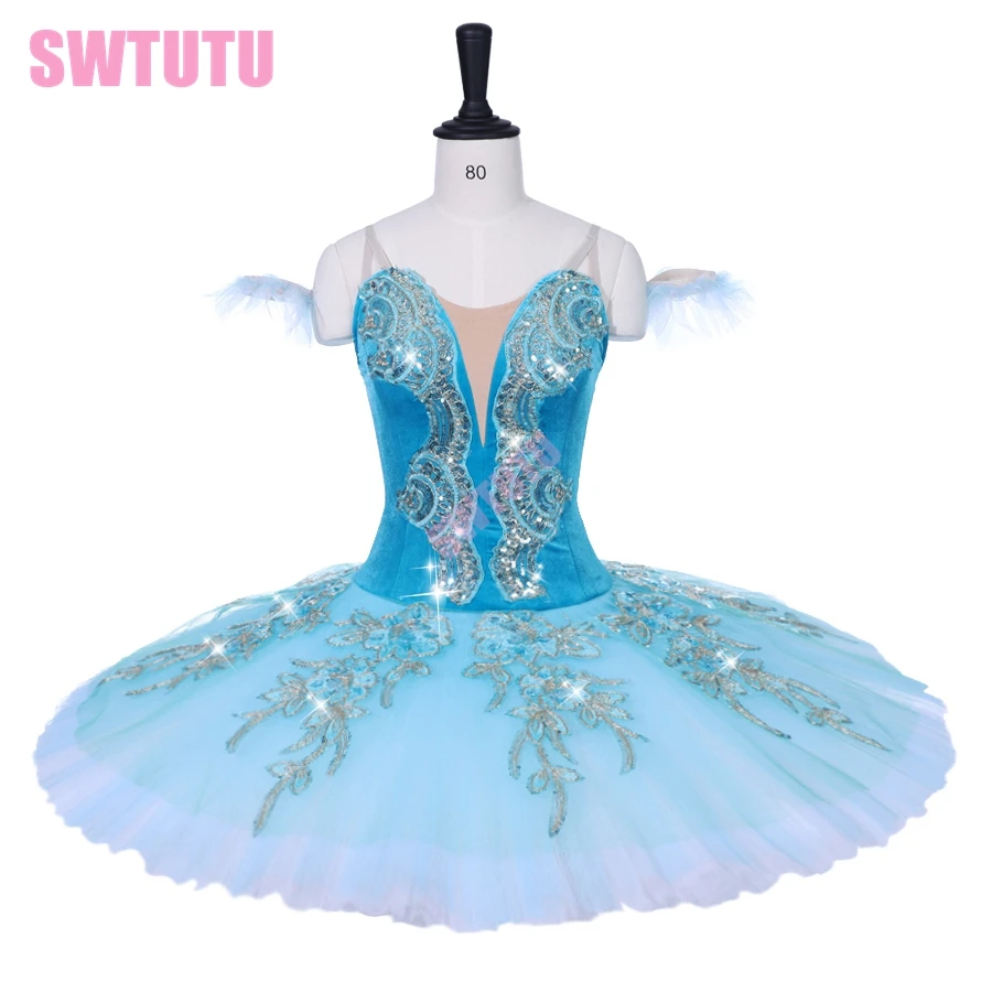 New arrival women competiton performance ballet stage costumes green sleeping beauty variation professional tutu child BT9153B