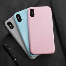 

Ultra thin Phone Case For iPhone X XR XS Max 8 7 6S 6 Plus Non-slip Back Cover Twill Soft case for iPhone 7