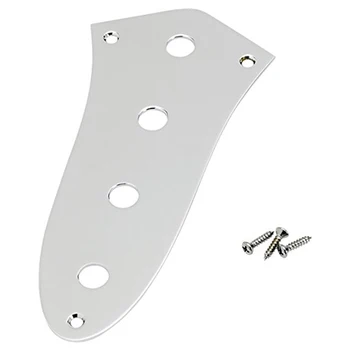 

New Jazz Bass Control Plate - 4-Hole - Metal