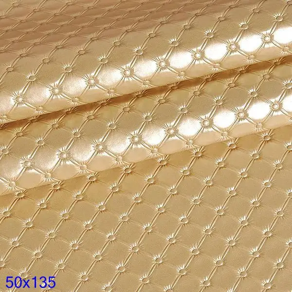 50x135 см ПВХ синтетическая кожа мебельная ткань, ПВХ обивка ткань диван, толстая искусственная кожа Материал Vinilo Decorativo Tissu - Цвет: 6 gold