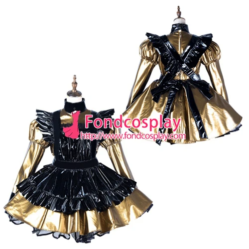 

Sissy maid pvc dress lockable Uniform cosplay costume Tailor-made[G2174]