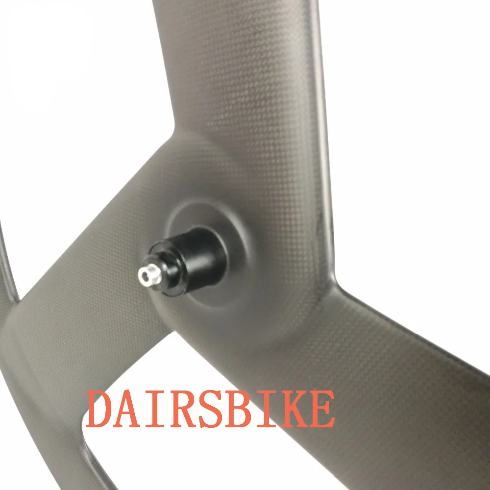 Flash Deal carbon wheel 3 spokes sheel 700c Fixed Gear Tri spoke carbon wheels 3k 23mm width carbon road and track wheels 3