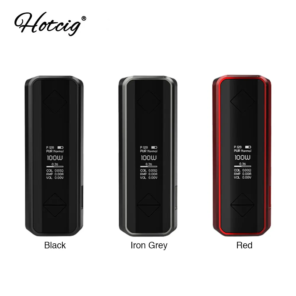 

New Original Hotcig G100 TC Box MOD with 0.9-inch display & 0.5ms fast firing speed & Innovative Chip E-cig Vape Mod No Battery
