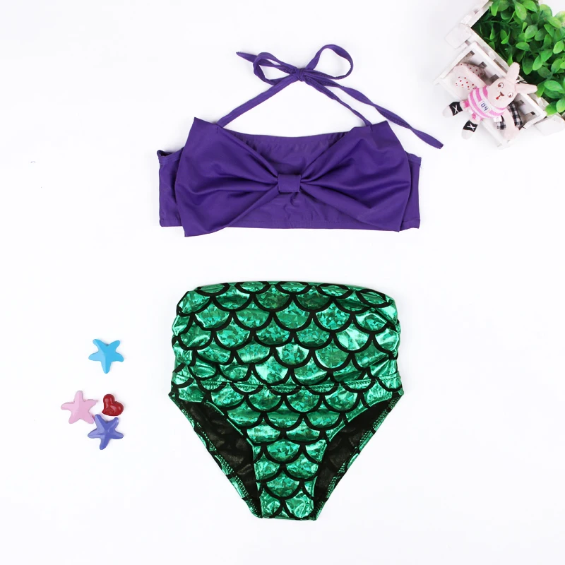 Детский нарядный набор бикини Русалка для девочек, купальный костюм, пляжная одежда для плавания