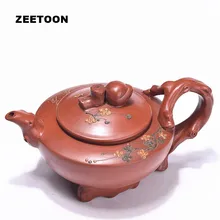 300cc аутентичный Исин Чайный горшок фиолетовая глина персик Слива горшок Китайский мастер чайный набор заварочный чайник Zisha чайник винтажный домашний декор