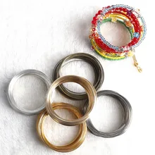 100 петель толщиной 0,6 мм с памятью, стальная проволока для рукоделия, ювелирных изделий, браслетов, креативных изделий ручной работы