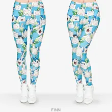 Для женщин Забавный рисунок печатных Leggin длинные узкие брюки 3D мультфильм лица печатных повседневное одноцветное Леггинс