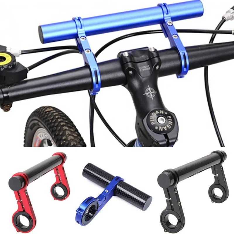 Bicycle Light Holder Handlebar Extender Cycling Bike Frame Double