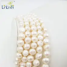 Lii Ji 9-10 мм натуральный свободной формы пресноводный жемчуг бусины для DIY цепочки и ожерелья браслет ювелирных изделий Spacer Бусины 38 см/Strand