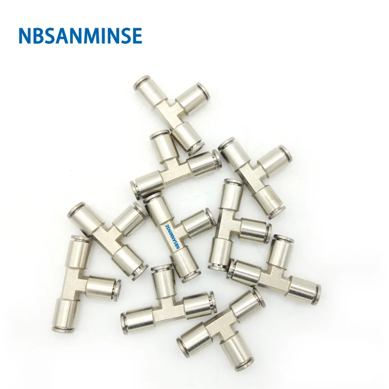 

10Pcs/lot MPUT04 All Metal Fittings Union Straight Outside Diameter 04 quick connecting pu tube fitting