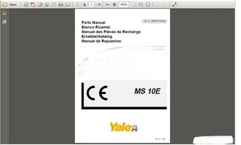 

YALE (Parts & Manuals) PDF