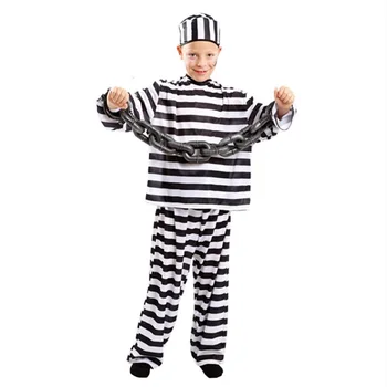 

New Style Children Prison Cloth Small Boy Prisoners Festival Act Costumes Halloween Costume