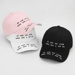 2018 письмо Работа печати хлопок Casquette Бейсбол Кепки Регулируемый Snapback Шапки для обувь для мужчин и женщин 137