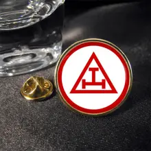 Высокое качество тройной Tau Cross масонский Нагрудный значок пользовательский Круглый Металлический Нагрудный Знак булавка дешевые пользовательские металлические значки