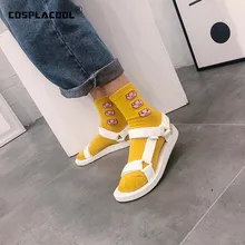 [COSPLACOOL] Милые с животным принтом забавные носки теплые мультфильм Harajuku японские носки женские креативные Kawaii Skarpetki Calcetines Mujer